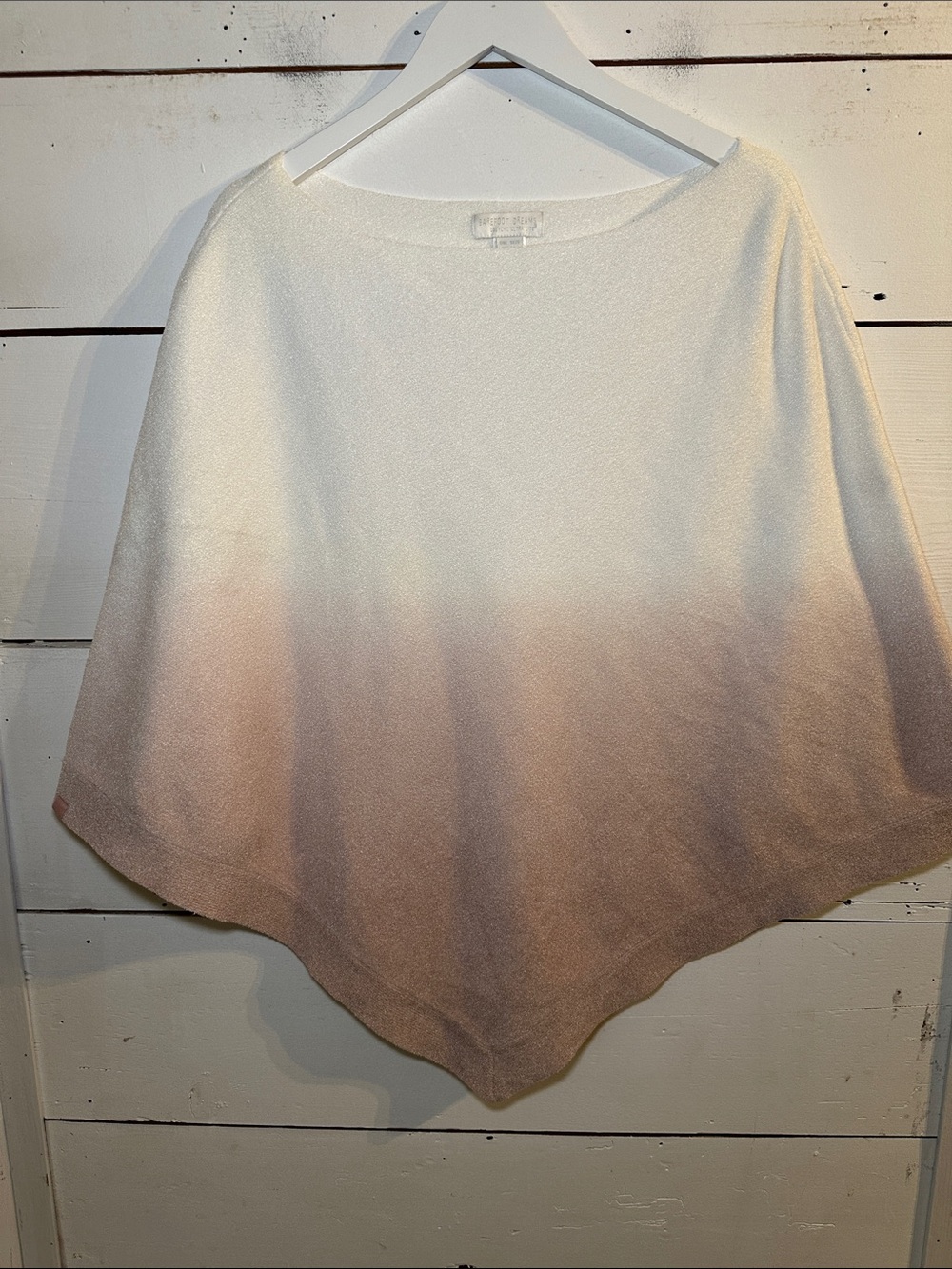 Barefoot Dreams CozyChic Ultra Lite OceanBreeze Poncho Ombré Rose Mist